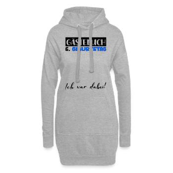 6e anniversaire cadeau garçons livre d’or hommes - Sweat-shirt à capuche long Femme - gris chiné - Devant