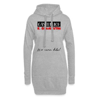5. Geburtstag Geschenk Mädchen Jungen Gästebuch - Hoodie-Kleid - Grau meliert - Vorne