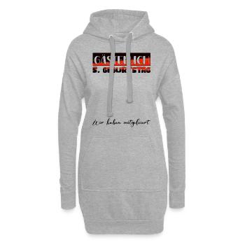 5. Geburtstag Geschenk Mädchen Jungen Gästebuch - Hoodie-Kleid - Grau meliert - Vorne