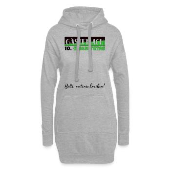 10e anniversaire cadeau filles garçons livre d’or - Sweat-shirt à capuche long Femme - gris chiné - Devant