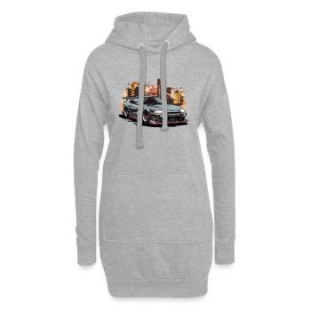 Voitures de sport japonaises JDM : Voitures de course de rue - Sweat-shirt à capuche long Femme - gris chiné - Devant