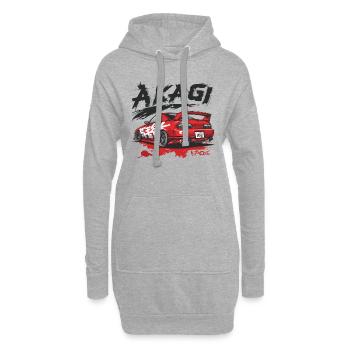 Coureur de rue japonais Akagi : Voiture de dessin animé JDM - Sweat-shirt à capuche long Femme - gris chiné - Devant