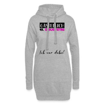 41 Cadeau d’anniversaire Décoration femme Livre d’or femme - Sweat-shirt à capuche long Femme - gris chiné - Devant