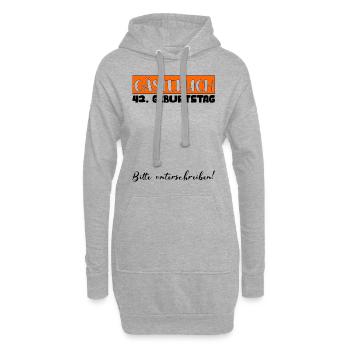 42e anniversaire cadeau femmes décoration hommes livre d'or - Sweat-shirt à capuche long Femme - gris chiné - Devant