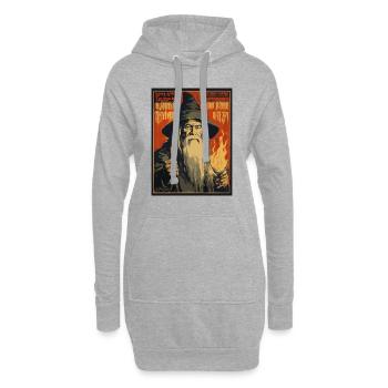 Parodie de la guilde des mages gris - Sweat-shirt à capuche long Femme - gris chiné - Devant