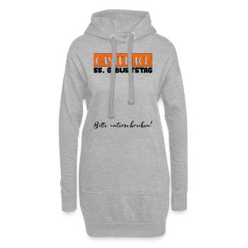 55 Cadeau D’anniversaire Décoration Femme Livre D’or Homme - Sweat-shirt à capuche long Femme - gris chiné - Devant