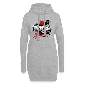 JDM Auto Sport Rennsport Anime Street Racer - Hoodie-Kleid - Grau meliert - Vorne