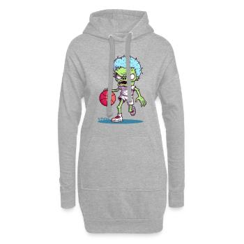 Joueur de basket-ball zombie aux couleurs de bonbons drôles - Sweat-shirt à capuche long Femme - gris chiné - Devant