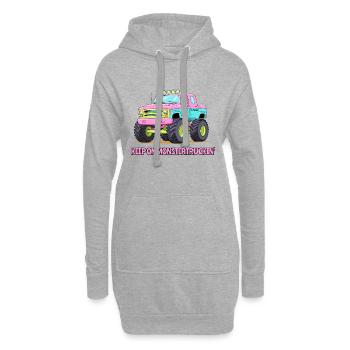Continuez sur Monster Truckin', Candy Monster Truck - Sweat-shirt à capuche long Femme - gris chiné - Devant