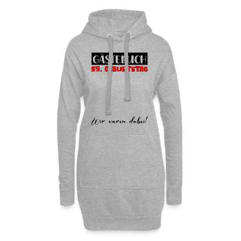59 Cadeau d’anniversaire Décoration Femme Livre d’or Homme - Sweat-shirt à capuche long Femme - gris chiné - Devant