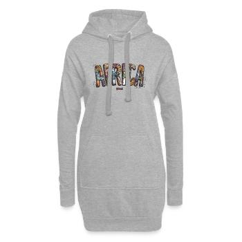 Afrique - Sweat-shirt à capuche long Femme - gris chiné - Devant