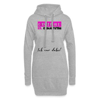 69 Cadeau D’anniversaire Décoration Femme Livre d’Or Femme - Sweat-shirt à capuche long Femme - gris chiné - Devant