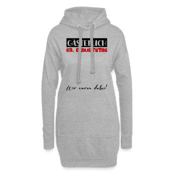 69 Cadeau D’anniversaire Décoration Femme Livre D’or Homme - Sweat-shirt à capuche long Femme - gris chiné - Devant