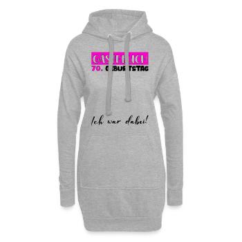 70e anniversaire cadeau femme décoration livre d’or femme - Sweat-shirt à capuche long Femme - gris chiné - Devant