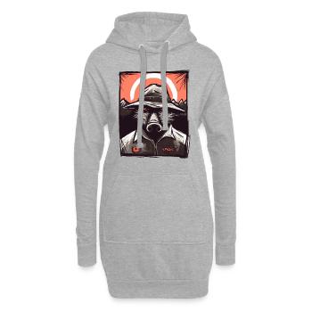 Drôle de nature et de plein air Ranger Cochon - Sweat-shirt à capuche long Femme - gris chiné - Devant