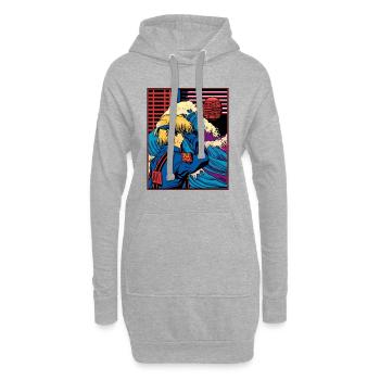 Kanagawa-Welle und Victoria dasPolice Girl - Hoodie-Kleid - Grau meliert - Vorne