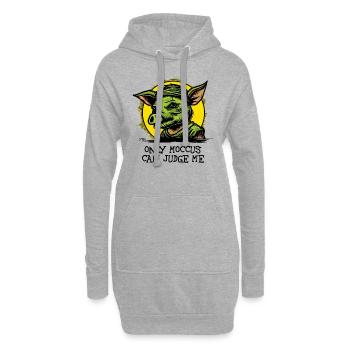 Cochon celtique, seul Moccus peut me juger - Sweat-shirt à capuche long Femme - gris chiné - Devant