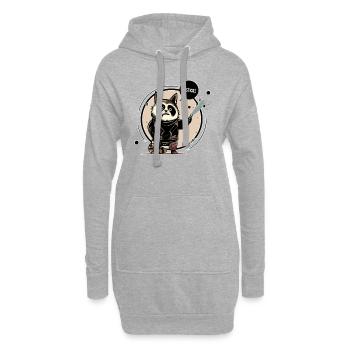 Un raton laveur réclame justice - Sweat-shirt à capuche long Femme - gris chiné - Devant