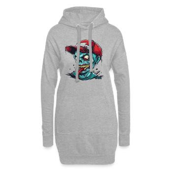 Casquette de baseball pour les jours de l’apocalypse zombie - Sweat-shirt à capuche long Femme - gris chiné - Devant