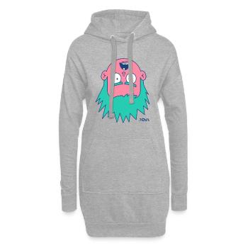 Die Welt der Kinder steht richtig herum - Hoodie-Kleid - Grau meliert - Vorne