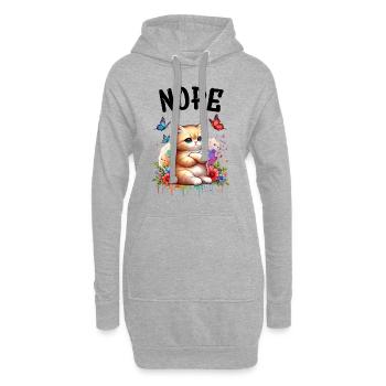 Chat drôle de dicton non pour les amoureux des chats - Sweat-shirt à capuche long Femme - gris chiné - Devant