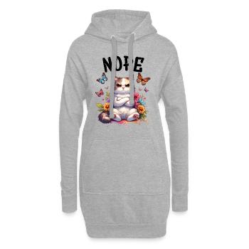 Chat drôle de dicton non pour les amoureux des chats - Sweat-shirt à capuche long Femme - gris chiné - Devant