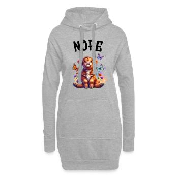 Highland Cow dit non aux garçons et aux filles - Sweat-shirt à capuche long Femme - gris chiné - Devant