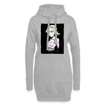 Cybernétique Anime Future Drama Girl - Sweat-shirt à capuche long Femme - gris chiné - Devant