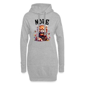 Panda roux Drôle de dicton Nope Renard de Feu - Sweat-shirt à capuche long Femme - gris chiné - Devant