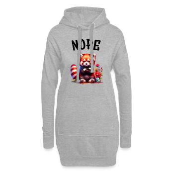 Roter Panda Lustiger Spruch Nope Feuerfuchs - Hoodie-Kleid - Grau meliert - Vorne