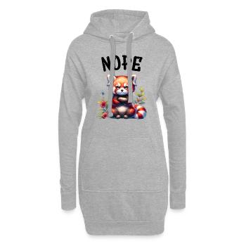 Roter Panda Lustiger Spruch Nope Feuerfuchs - Hoodie-Kleid - Grau meliert - Vorne