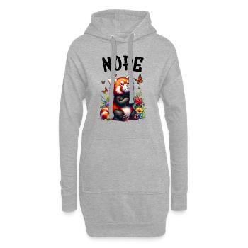 Panda roux Drôle Dicton Non, Renard de Feu - Sweat-shirt à capuche long Femme - gris chiné - Devant