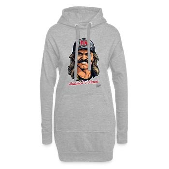 Trucker Bauer : mulet et moustache, le meilleur - Sweat-shirt à capuche long Femme - gris chiné - Devant