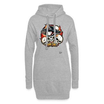 Crime Skulls Core, Krimi Totenköpfe Kern - Hoodie-Kleid - Grau meliert - Vorne