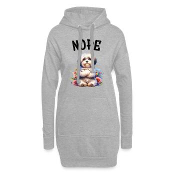 Drôle de dicton havanais non pour les amoureux des chiens - Sweat-shirt à capuche long Femme - gris chiné - Devant