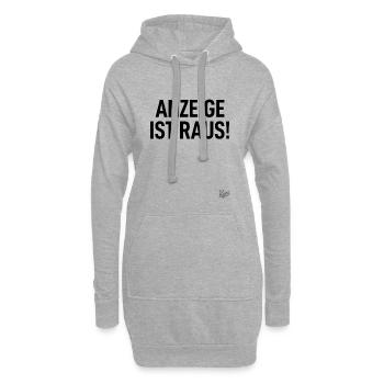 Typisch Deutsch: Anzeige ist raus! - Hoodie-Kleid - Grau meliert - Vorne