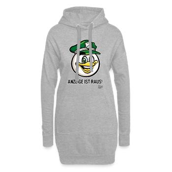 Deutscher Vogel Beamter, Anzeige ist raus - Hoodie-Kleid - Grau meliert - Vorne