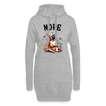 Französiche Bulldogge Spruch Nope Hundeliebhaber - Hoodie-Kleid - Grau meliert - Vorne