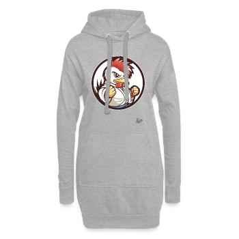 Martial Arts Kampfkunst: Judo-Huhn - Hoodie-Kleid - Grau meliert - Vorne
