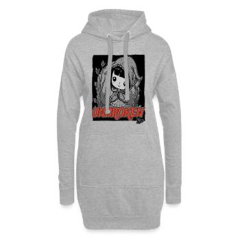 Tore Jacket Girls : ininterrompu - Sweat-shirt à capuche long Femme - gris chiné - Devant