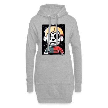 Crazy Cartoon: Schreckliche Marionette - Hoodie-Kleid - Grau meliert - Vorne