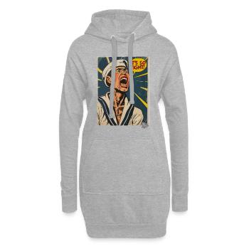 Retro Vintage Cartoon Seemann: Es ist so eng! - Hoodie-Kleid - Grau meliert - Vorne