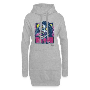 Michael der Horror Zombie - Hoodie-Kleid - Grau meliert - Vorne