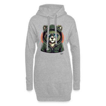 Sweat à capuche cool et lunettes de soleil Koala Bear - Sweat-shirt à capuche long Femme - gris chiné - Devant
