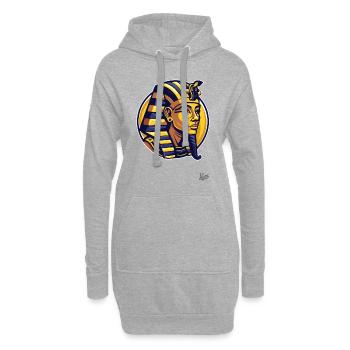 La momie de Pharaon - Sweat-shirt à capuche long Femme - gris chiné - Devant