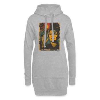 Meine Art von Revolution einer Frau - Hoodie-Kleid - Grau meliert - Vorne