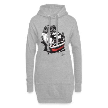 Super cool JDM pirate voiture de sport rétro - Sweat-shirt à capuche long Femme - gris chiné - Devant