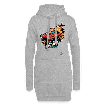 Hot Rod Muscle Car : la puissance sur roues - Sweat-shirt à capuche long Femme - gris chiné - Devant