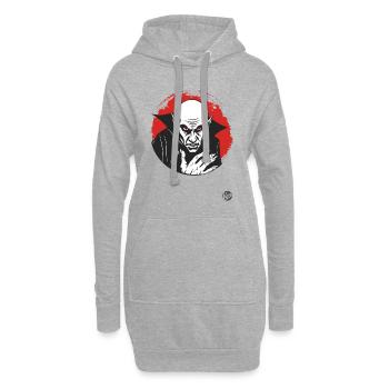 Horreur Effrayant Nosferatu Vampire - Sweat-shirt à capuche long Femme - gris chiné - Devant