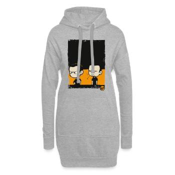 Beleidigte Freunde - Hoodie-Kleid - Grau meliert - Vorne